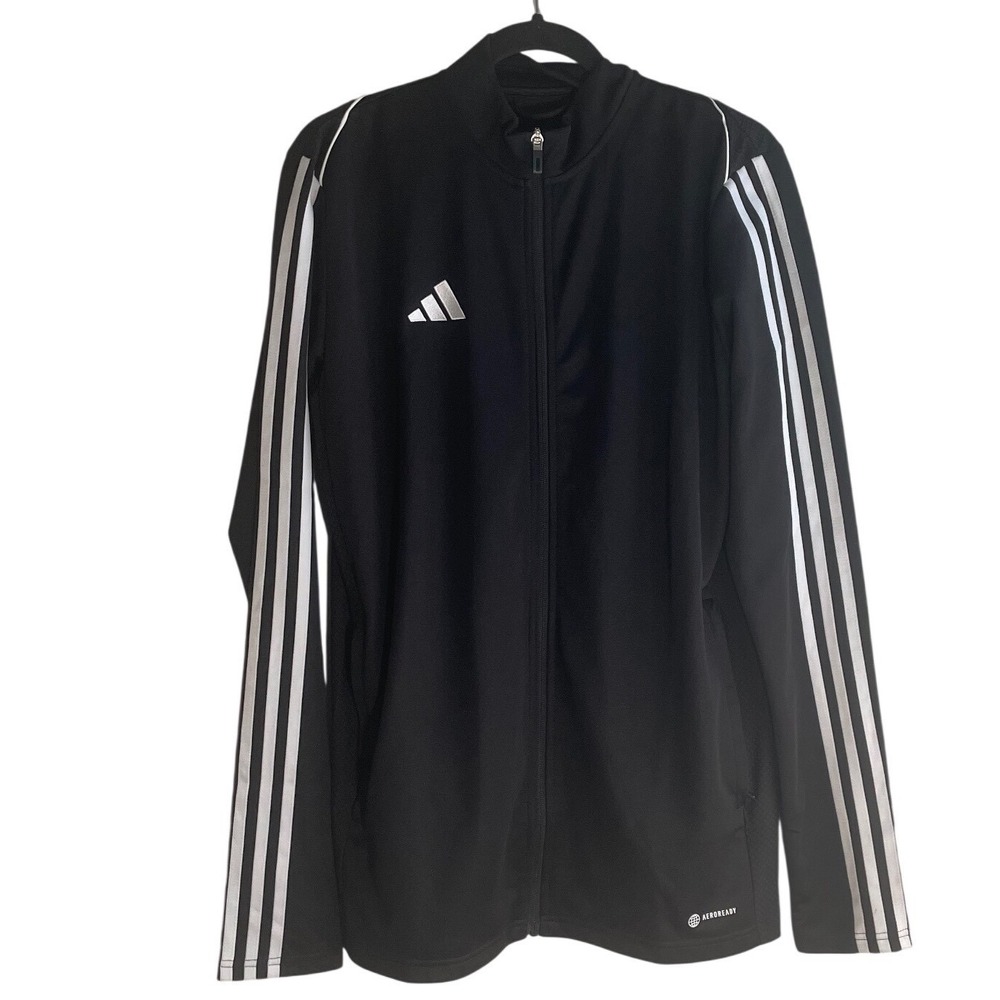 Adidas Tiro AEROREADY Mens Track Jacket Black White Stripes Soccer MT Tall